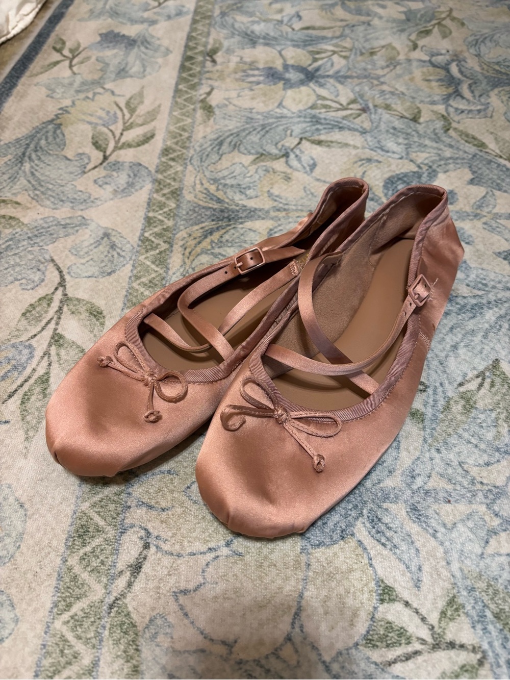 Sam Edelman Satin Ballet Flats in Blush Pink